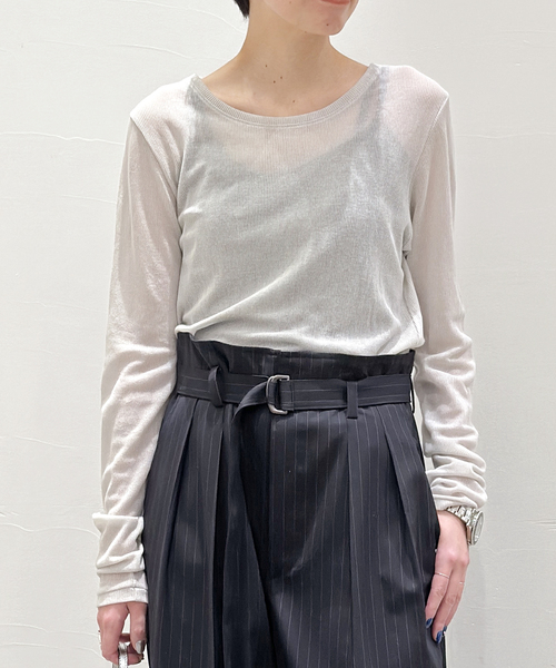 AP STUDIO（エーピーストゥディオ）の「シアーリブTシャツ（T