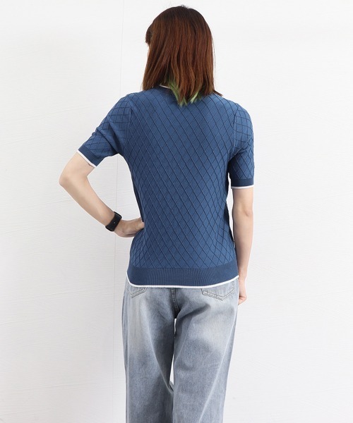春 夏 秋 パイピング サマーニット レディース半袖 春 夏 秋 パイピング サマーニット レディース半袖 : 叶子屋