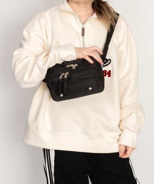 SVEC(シュベック)の「ポリエステルキャンバス ウエストバッグ 2way(ボディバッグ/ウエストポーチ・レディース・グリーン/ブラック・FREE)」の1枚目の写真