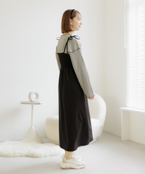 flower(フラワー)の「タイニーブロッサムトップ(Tシャツ/カットソー・レディース・チャコール/レッド・FREE)」の19枚目の写真