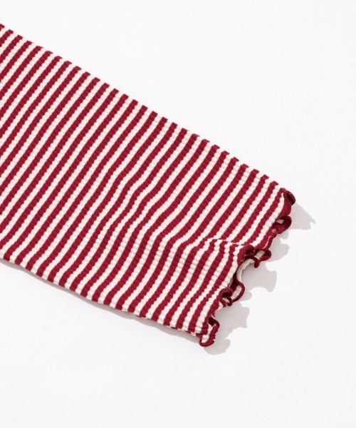 flower(フラワー)の「タイニーブロッサムトップ(Tシャツ/カットソー・レディース・チャコール/レッド・FREE)」の11枚目の写真