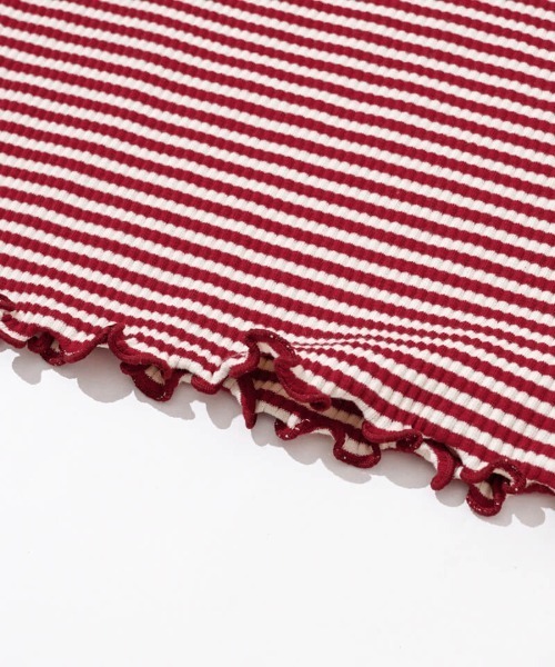 flower(フラワー)の「タイニーブロッサムトップ(Tシャツ/カットソー・レディース・チャコール/レッド・FREE)」の12枚目の写真