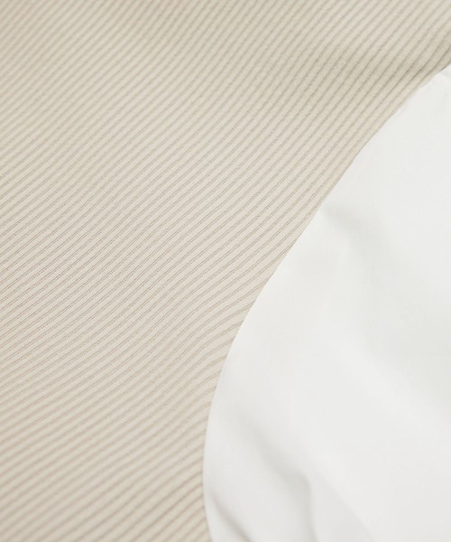 ROPE' PICNIC(ロペピクニック)の「ディテール袖ドッキングテレコワンピース(ワンピース・レディース・ブラック/オフホワイト/ベージュ系その他・38)」の19枚目の写真