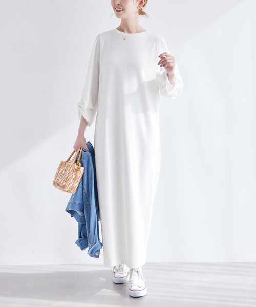 セール】ディテール袖ドッキングテレコワンピース（ワンピース）｜ROPE