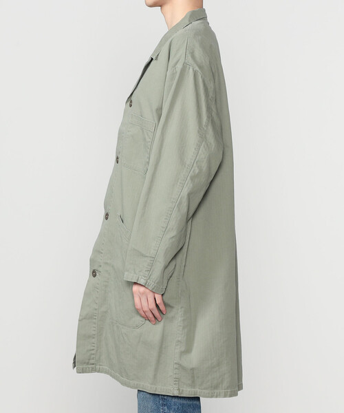 orSlow（オアスロウ）の「orSlow | ヘリンボーンショップコート MEN（その他アウター・メンズ・グリーン・4/5）」の12枚目の写真