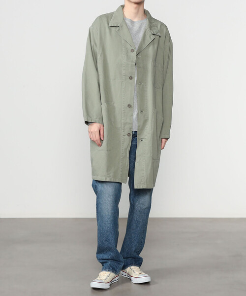 orSlow（オアスロウ）の「orSlow | ヘリンボーンショップコート MEN（その他アウター・メンズ・グリーン・4/5）」の15枚目の写真