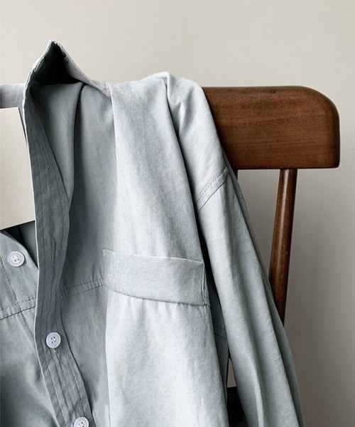 Miniministore(ミニミニストア)の「シャツブラウス レディース長袖トップス(シャツ/ブラウス・レディース・ブルー/ホワイト/ベージュ・M/L)」の20枚目の写真