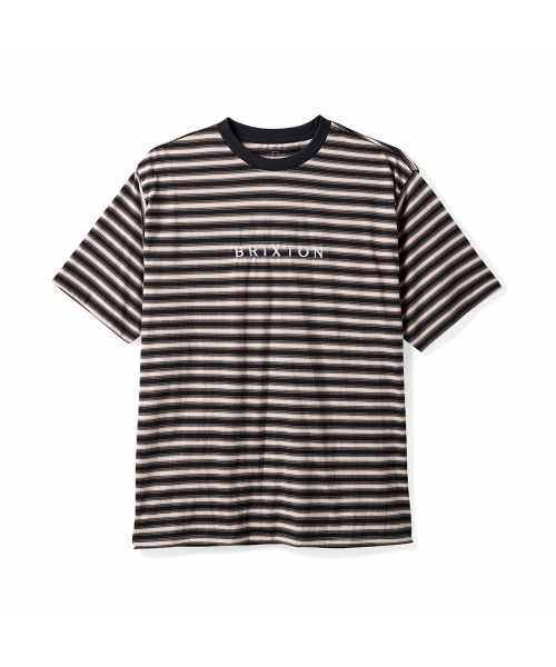 BRIXTON(ブリクストン)の「【BRIXTON】HILT ALPHA LINE S/S KNIT(Tシャツ/カットソー・メンズ・ブラック/ベージュ系その他・MEDIUM/X-LARGE/LARGE)」の1枚目の写真