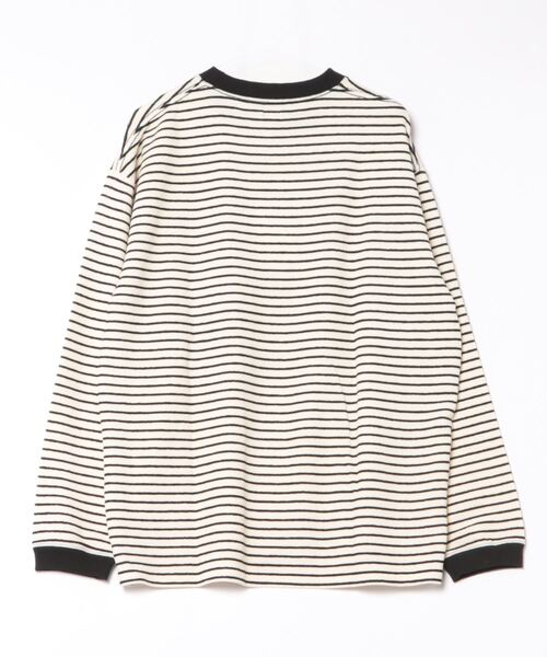 AOZORA（アオゾラ）の「AOZORA/アオゾラ 　接結ボーダー ロンTEE（Tシャツ/カットソー・メンズ・アイボリー/ブラウン/グレー・LARGE/MEDIUM）」の4枚目の写真