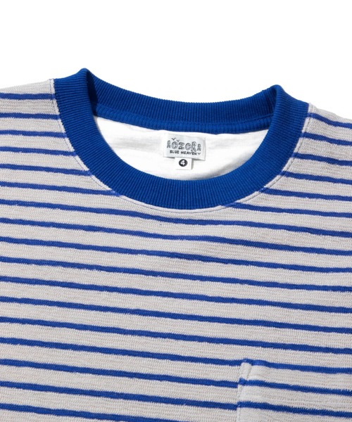 AOZORA（アオゾラ）の「AOZORA/アオゾラ 　接結ボーダー ロンTEE（Tシャツ/カットソー・メンズ・アイボリー/ブラウン/グレー・LARGE/MEDIUM）」の6枚目の写真