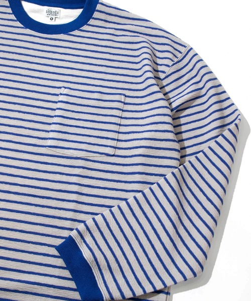 AOZORA（アオゾラ）の「AOZORA/アオゾラ 　接結ボーダー ロンTEE（Tシャツ/カットソー・メンズ・アイボリー/ブラウン/グレー・LARGE/MEDIUM）」の9枚目の写真