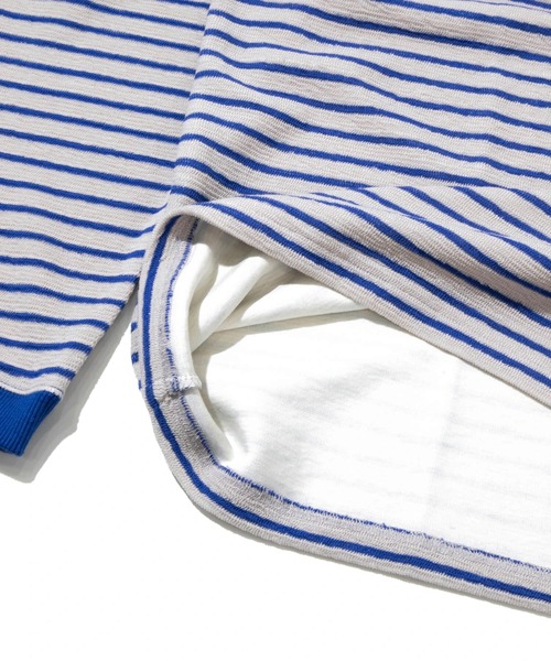 AOZORA（アオゾラ）の「AOZORA/アオゾラ 　接結ボーダー ロンTEE（Tシャツ/カットソー・メンズ・アイボリー/ブラウン/グレー・LARGE/MEDIUM）」の11枚目の写真