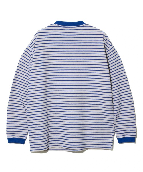 AOZORA（アオゾラ）の「AOZORA/アオゾラ 　接結ボーダー ロンTEE（Tシャツ/カットソー・メンズ・アイボリー/ブラウン/グレー・LARGE/MEDIUM）」の12枚目の写真