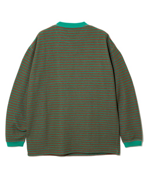 AOZORA（アオゾラ）の「AOZORA/アオゾラ 　接結ボーダー ロンTEE（Tシャツ/カットソー・メンズ・アイボリー/ブラウン/グレー・LARGE/MEDIUM）」の16枚目の写真