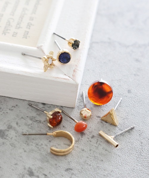 niko and...（ニコアンド）の「10SETプチカラーピアスN（ピアス（両耳用）・レディース・グリーン/ブラウン/パープル/ライトブルー/レッド/ライトブラウン/ピンク/その他1/その他2/その他3/その他4・0）」の2枚目の写真