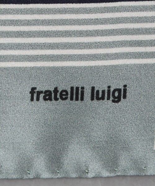 Fratelli Luigi(フラテッリルイージ)の「<FRATELLI LUIGI> カラー ラインプリント ポケットチーフ(ポケットチーフ・メンズ・グレー/ベージュ・FREE)」の6枚目の写真