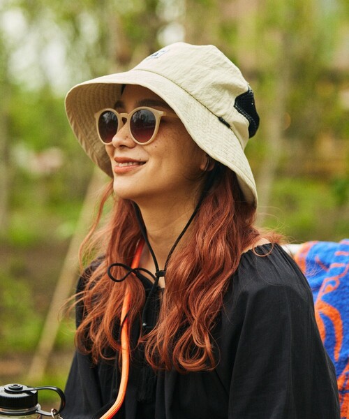 POLeR(ポーラー)の「POLeR × FREAK'S STORE/ポーラー × フリークスストア 別注 2WAY SUNGUARD LONGBRIM HAT / サンガード ロングブリムハット(ハット・メンズ・ブラック/グレー/ベージュ・ONE SIZE)」の6枚目の写真