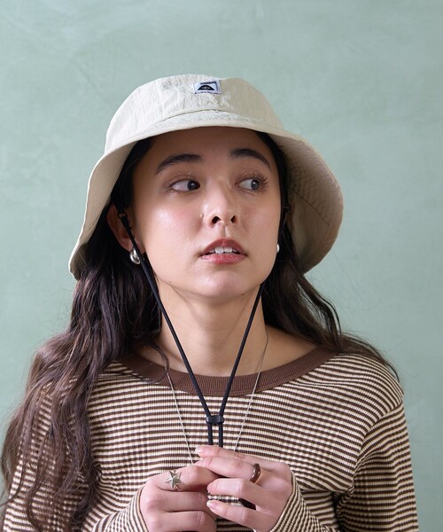 POLeR(ポーラー)の「POLeR × FREAK'S STORE/ポーラー × フリークスストア 別注 2WAY SUNGUARD LONGBRIM HAT / サンガード ロングブリムハット(ハット・メンズ・ブラック/グレー/ベージュ・ONE SIZE)」の9枚目の写真