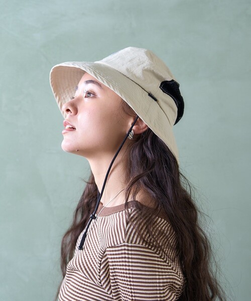 POLeR(ポーラー)の「POLeR × FREAK'S STORE/ポーラー × フリークスストア 別注 2WAY SUNGUARD LONGBRIM HAT / サンガード ロングブリムハット(ハット・メンズ・ブラック/グレー/ベージュ・ONE SIZE)」の10枚目の写真