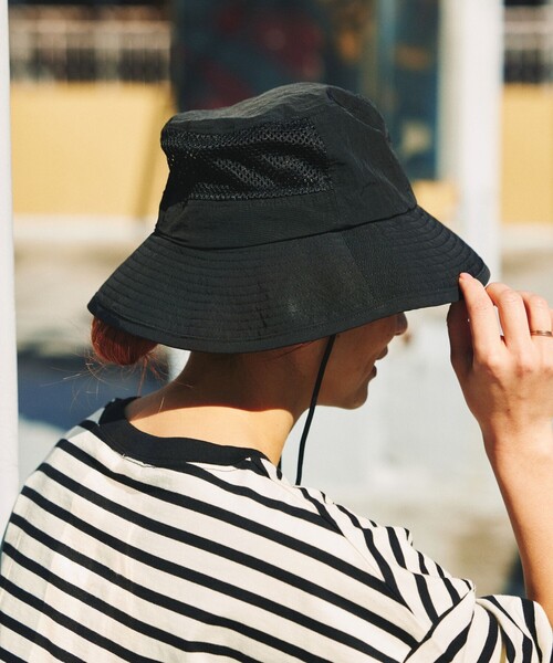 POLeR(ポーラー)の「POLeR × FREAK'S STORE/ポーラー × フリークスストア 別注 2WAY SUNGUARD LONGBRIM HAT / サンガード ロングブリムハット(ハット・メンズ・ブラック/グレー/ベージュ・ONE SIZE)」の15枚目の写真