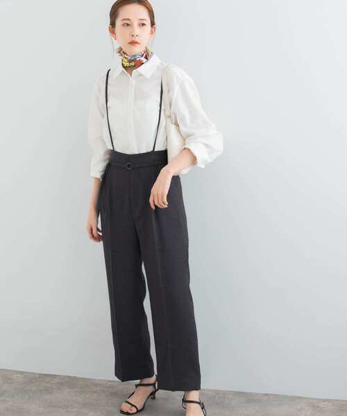 URBAN RESEARCH ROSSO WOMEN（アーバンリサーチ　ロッソ）の「マルチWAYリネンライクワイドパンツ（その他パンツ・レディース・ベージュ系その他/グリーン/チャコールグレー・36/38）」の7枚目の写真