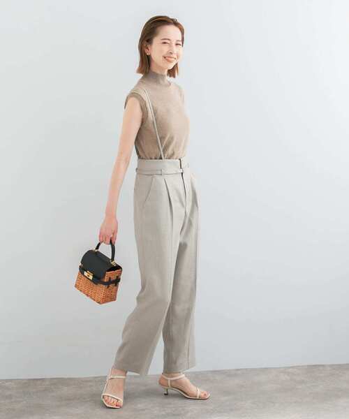 URBAN RESEARCH ROSSO WOMEN（アーバンリサーチ　ロッソ）の「マルチWAYリネンライクワイドパンツ（その他パンツ・レディース・ベージュ系その他/グリーン/チャコールグレー・36/38）」の15枚目の写真