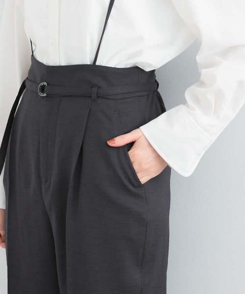 URBAN RESEARCH ROSSO WOMEN（アーバンリサーチ　ロッソ）の「マルチWAYリネンライクワイドパンツ（その他パンツ・レディース・ベージュ系その他/グリーン/チャコールグレー・36/38）」の22枚目の写真