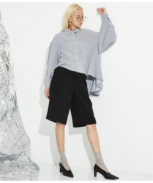 Settimissimo(セッティミッシモ)の「ボリュームスリーブ フレア ブラウス シャツ(シャツ/ブラウス・レディース・ブルー系その他3/オフホワイト・FREE)」の12枚目の写真