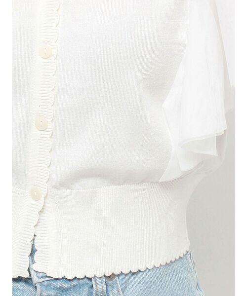 CALNAMUR(カルナムール)の「チュールラッフル2WAYプルオーバー(ニット/セーター・レディース・ブラック/ライトブルー/ホワイト・FREE)」の20枚目の写真