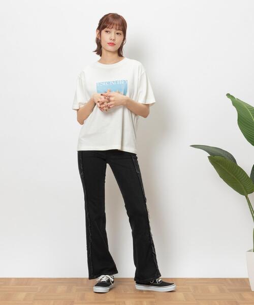 SOMETHING(サムシング)の「SOMETHING(サムシング)「LISA」フレアパンツ(デニムパンツ・レディース・ブラック・25inch/26inch/27inch/28inch/29inch)」の13枚目の写真