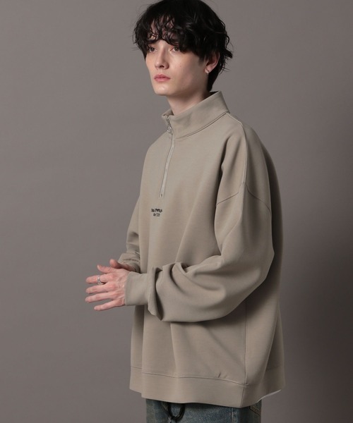 セール】＜WEB限定＞リングジップ/プチ刺繍テックハーフジップ