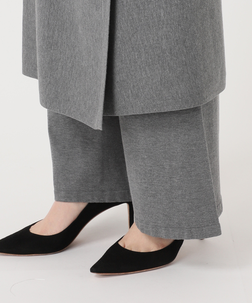 AP STUDIO（エーピーストゥディオ）の「ツインニットボトムス（スラックス・レディース・チャコールグレー・FREE/36/38）」の3枚目の写真