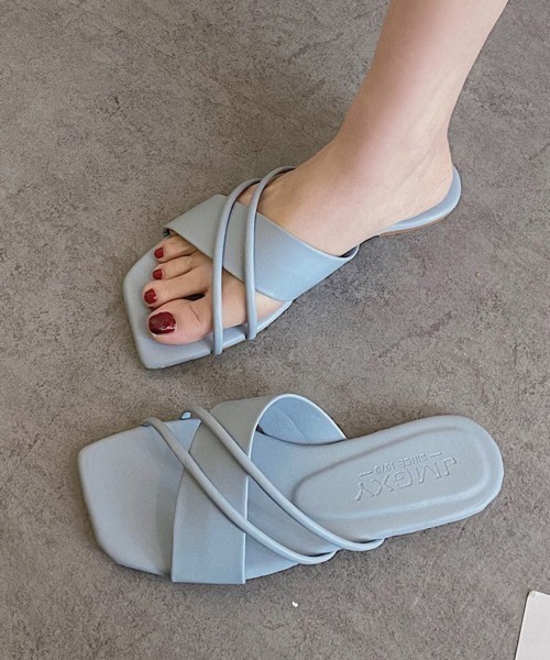 Miniministore（ミニミニストア）の「フラットサンダル 美脚 スリッパ 夏（サンダル・レディース・キャメル/ラベンダー/ブルー/ブラック/アイボリー・24.5cm/23.0cm/25.0cm/22.5cm/23.5cm/24.0cm）」の13枚目の写真