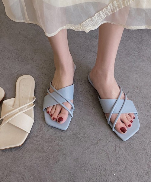 Miniministore（ミニミニストア）の「フラットサンダル 美脚 スリッパ 夏（サンダル・レディース・キャメル/ラベンダー/ブルー/ブラック/アイボリー・24.5cm/23.0cm/25.0cm/22.5cm/23.5cm/24.0cm）」の16枚目の写真