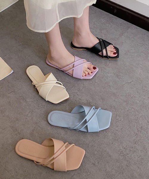 Miniministore（ミニミニストア）の「フラットサンダル 美脚 スリッパ 夏（サンダル・レディース・キャメル/ラベンダー/ブルー/ブラック/アイボリー・24.5cm/23.0cm/25.0cm/22.5cm/23.5cm/24.0cm）」の20枚目の写真