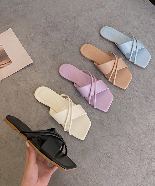 Miniministore（ミニミニストア）の「フラットサンダル 美脚 スリッパ 夏（サンダル・レディース・キャメル/ラベンダー/ブルー/ブラック/アイボリー・24.5cm/23.0cm/25.0cm/22.5cm/23.5cm/24.0cm）」の22枚目の写真