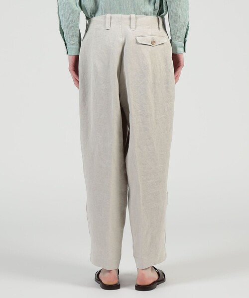 HAVERSACK(ハバーザック)の「HAVERSACK ATTIRE リネン 1プリーツパンツ(スラックス・メンズ・ホワイト・M/S)」の5枚目の写真