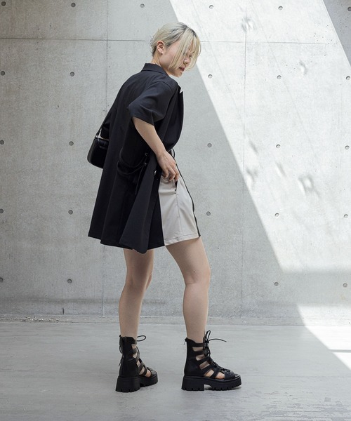 PAGEBOY（ページボーイ）の「サイドキリカエショートパンツ（その他パンツ・レディース・ベージュ/ブラック/チャコールグレー・FREE）」の7枚目の写真