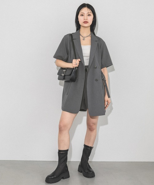 PAGEBOY（ページボーイ）の「サイドキリカエショートパンツ（その他パンツ・レディース・ベージュ/ブラック/チャコールグレー・FREE）」の13枚目の写真