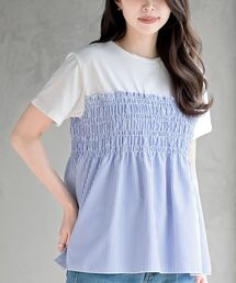 異素材シャーリングドッキングＴ