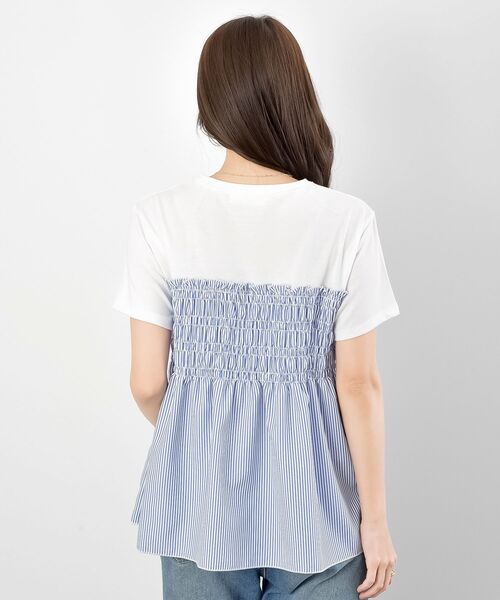 rps（アールピーエス）の「異素材シャーリングドッキングＴ（Tシャツ/カットソー・レディース・ストライプ/ブラック・フリー）」の21枚目の写真