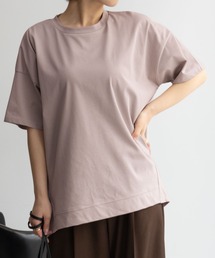 NAVY 冷感 UVカット ドライ キレイ見えチュニックTシャツ