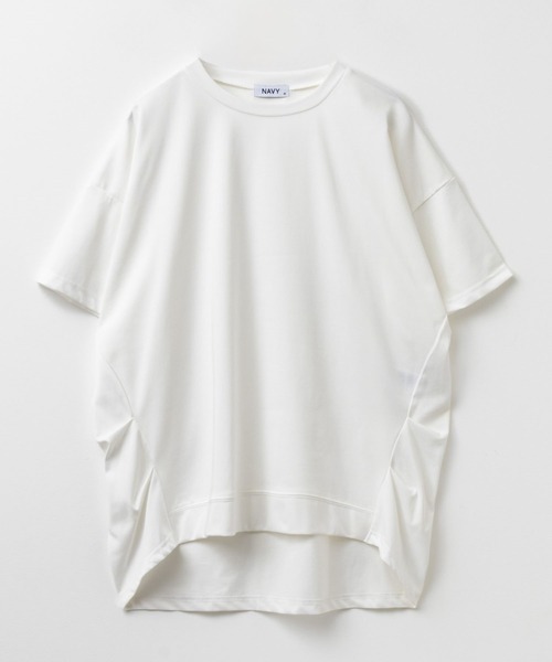 NAVY（ネイビー）の「NAVY 冷感 UVカット ドライ キレイ見えチュニックTシャツ（Tシャツ/カットソー・レディース・ホワイト/ベージュ/チャコールグレー・M/L/S/XL）」の20枚目の写真