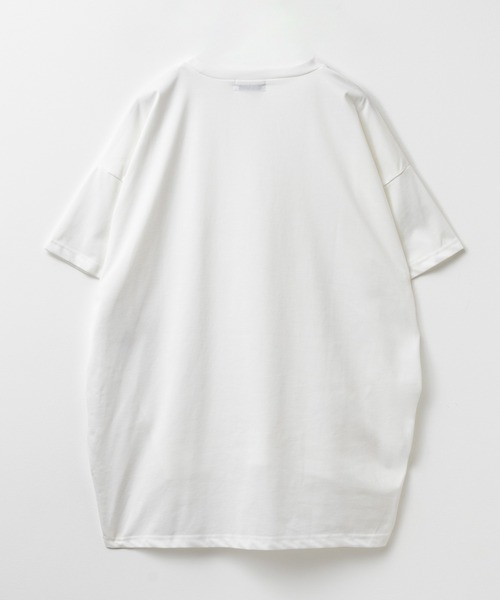 NAVY（ネイビー）の「NAVY 冷感 UVカット ドライ キレイ見えチュニックTシャツ（Tシャツ/カットソー・レディース・ホワイト/ベージュ/チャコールグレー・M/L/S/XL）」の21枚目の写真