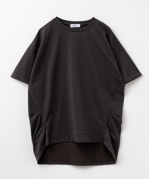 NAVY（ネイビー）の「NAVY 冷感 UVカット ドライ キレイ見えチュニックTシャツ（Tシャツ/カットソー・レディース・ホワイト/ベージュ/チャコールグレー・M/L/S/XL）」の22枚目の写真