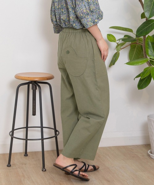POU DOU DOU（プードゥドゥ）の「＜made in INDIA＞normes とりポケットワイドパンツ（その他パンツ・レディース・カーキ/ブラック/ネイビー/キナリ・3）」の3枚目の写真