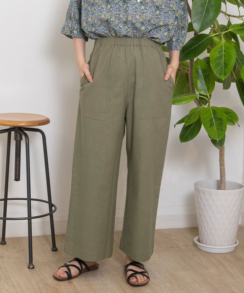 POU DOU DOU（プードゥドゥ）の「＜made in INDIA＞normes とりポケットワイドパンツ（その他パンツ・レディース・カーキ/ブラック/ネイビー/キナリ・3）」の11枚目の写真
