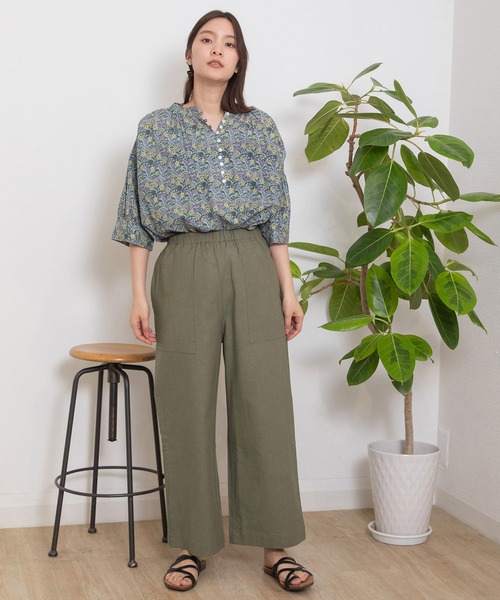 POU DOU DOU（プードゥドゥ）の「＜made in INDIA＞normes とりポケットワイドパンツ（その他パンツ・レディース・カーキ/ブラック/ネイビー/キナリ・3）」の14枚目の写真