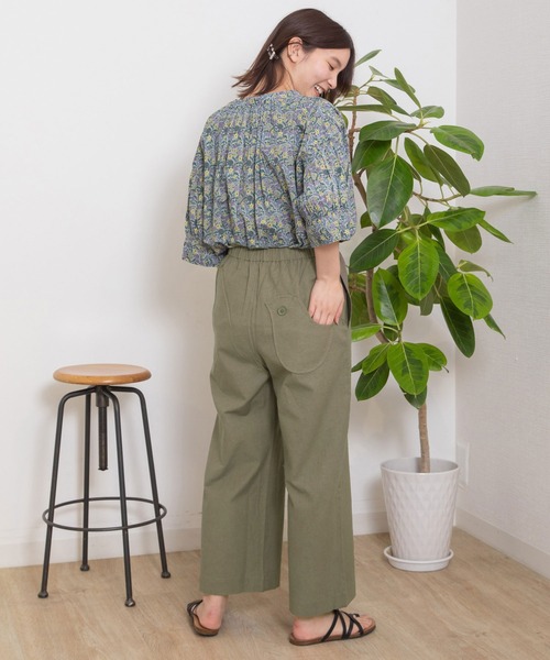 POU DOU DOU（プードゥドゥ）の「＜made in INDIA＞normes とりポケットワイドパンツ（その他パンツ・レディース・カーキ/ブラック/ネイビー/キナリ・3）」の15枚目の写真
