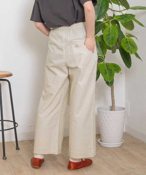 POU DOU DOU（プードゥドゥ）の「＜made in INDIA＞normes とりポケットワイドパンツ（その他パンツ・レディース・カーキ/ブラック/ネイビー/キナリ・3）」の18枚目の写真